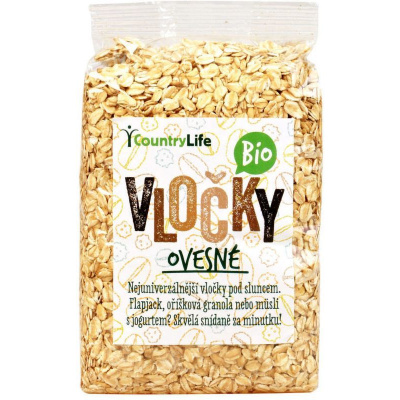 Country Life Ovesné vločky celé BIO 500 g