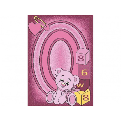 Spoltex Dětský kusový koberec Toys Medvídek C126 Pink | růžová Typ: 133x195 cm