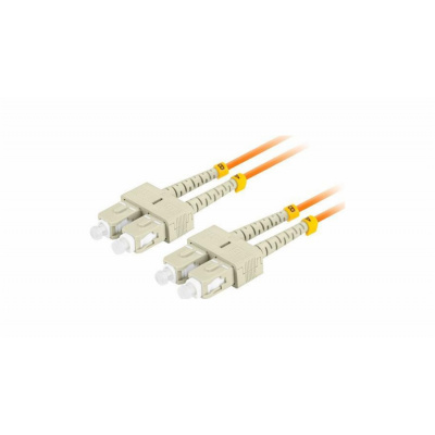 LANBERG optický patch cord MM SC/UPC-SC/UPC duplex 2m LSZH OM2 50/125 průměr 3mm, barva oranžová