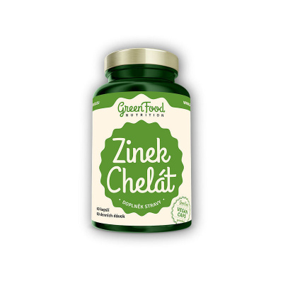 GreenFood Nutrition Zinek chelát 60 vegan kapslí