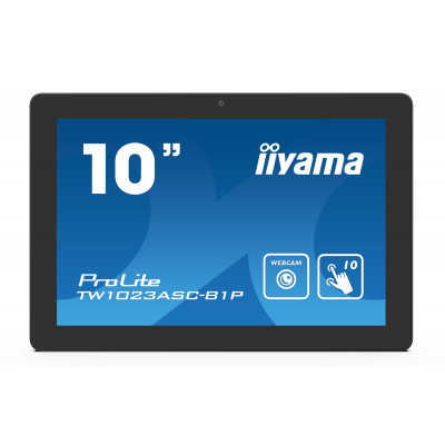 IIYAMA 10" iiyama TW1023ASC-B1P, IPS, HD, capacitive, 10P, 450cd/m2, mini HDMI, WiFi, Webcam, Android 8.1 TW1023ASC-B1P
