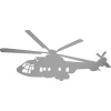 SAMOLEPKA Vrtulník 003 levá helikoptéra (42 - stříbrná metalíza) NA AUTO, NÁLEPKA, FÓLIE, POLEP, TUNING, VÝROBA, TISK, ALZA
