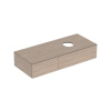 Geberit VariForm skříňka pod umyvadlo na desku, s odkládací plochou, 120x23,5x51 cm, 2x zásuvka, dub/melamin se strukturou dřeva (501.175.00.1)