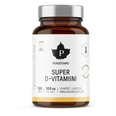 Puhdistamo Super Vitamin D 4000IU 120 kapslí