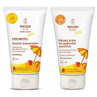 WELEDA Dětské mléko SPF30 a krém SPF50 na opalování 150/50 ml