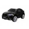 Beneo Elektrické autíčko BMW X6 M, 2 místní, 2x 120W motor, 12V, elektrická brzda, 2,4 GHz dálkové ovládání, otevírací dveře, EVA kola, koženkové sedadlo, 2X MOTOR, černé, ORGINAL licence