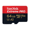 Sandisk Paměťová karta EXTREME PRO microSDXC 64GB 200/90 MB/s UHS-I U3 (SDSQXCU-064G-GN6MA)