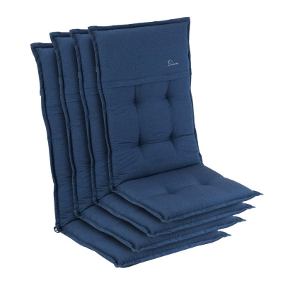 Blumfeldt Coburg, polstr, čalounění na židli, vysoké opěradlo, zahradní židle, polyester, 53 x 117 x 9 cm, 4 x podložka (CPT10_New_15)