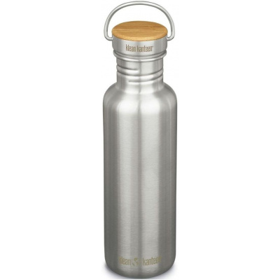 Láhev na pití Klean Kanteen Reflect w/Bamboo Cap, brushed stainless, 800 ml (1008541)