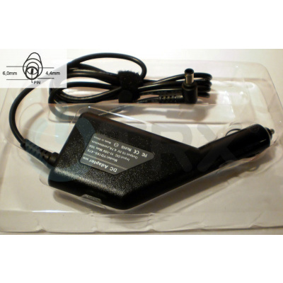 Autonabíječka TRX YD195-470SO - 19,5V/4,7A 92W, 6.0x4.4mm konektor + pin (Automobilová nabíječka / car adapter / auto adapter / DC adapter do CL 12V autozásuvky pro notebooky Sony)