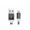 ADATA Micro USB kabel pletený 1m černý, AMUCAL-100CMK-CBK