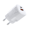 AppleMix 33W EU adaptér / nabíječka CHOETECH - USB-A + USB-C Power Delivery - GaN - bílý