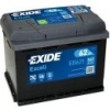 Exide Excell 12V 62Ah 540A EB621 levá