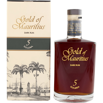 Gold of Mauritius Dark Rum 5 Solera 40% 0,7l (karton)