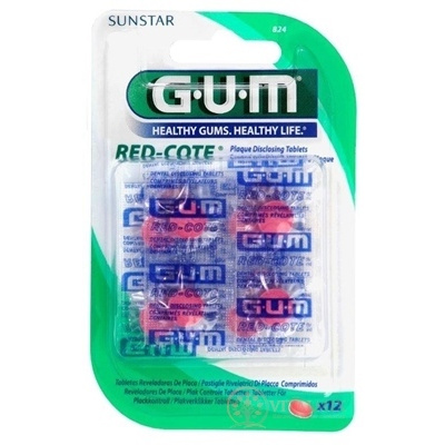 GUM RED-COTE tablety pro indikaci zubního plaku 12 ks