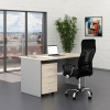 Rauman Sestava kancelářského nábytku SimpleOffice 1, 140 cm, dub světlý / šedá