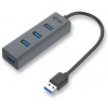 USB Hub i-tec Metal USB 3.0 / 4x USB 3.0 (U3HUBMETAL403) šedý