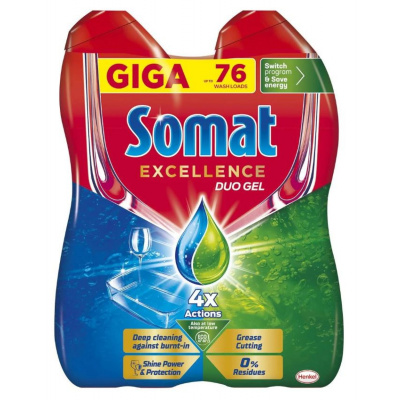 SOMAT gel do myčky Excellence 2x684ml