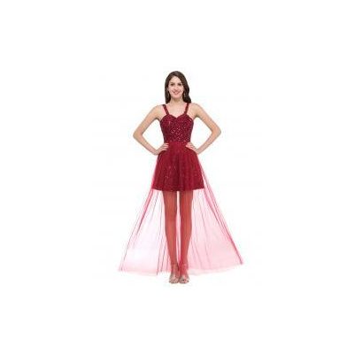 Červené koktejlky s průhlednou sukní