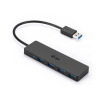USB Hub I-TEC Slim USB Hub, externí, 4x USB 3.0, pasivní, černý U3HUB404