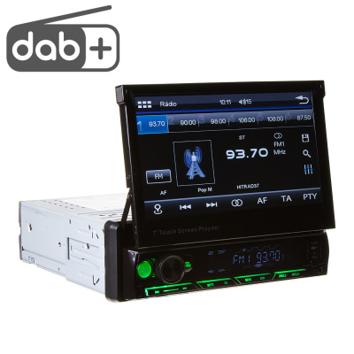 1DIN DAB / FM autorádio s výsuvným 7" LCD, Mirror link, Bluetooth, SD/DUAL-USB/RDS/ČESKÉ MENU