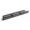 19" Patch panel LYNX 24port, UTP, Cat5E, 30µm, duální svorkovnice, černý - LX24UL-C5E-BK