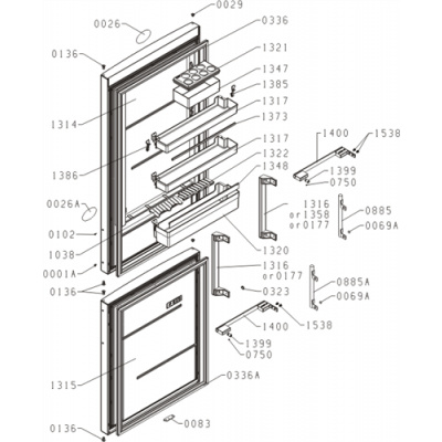 Gorenje 416612 originální držák lahví - hřeben lednice