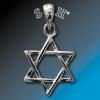 Přívěsek - židovská hvězda (stříbro 925/1000)
