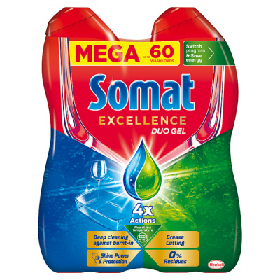Somat Excellence Duo gel do myčky na mytí nádobí 2 x 540ml