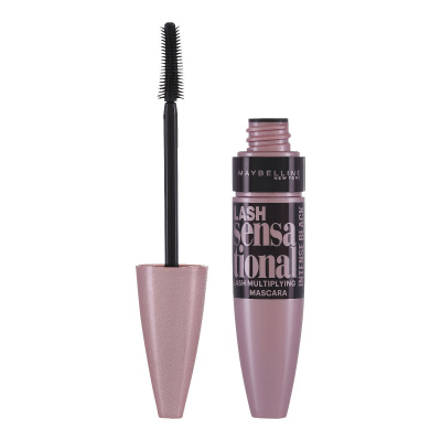 Maybelline Lash Sensational řasenka pro objem, proloužení a výživu řas Intense Black 9,5 ml