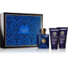 Versace Dylan Blue Pour Homme Set - EDT 50 ml + sprchový gel 50 ml + balzám po holení 50 ml Dárková sada