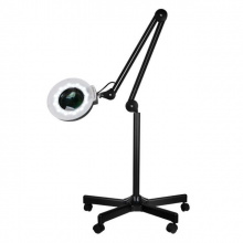 Kosmetická lampa s lupou BeautyOne S5 LED Black se stojanem Ø 12 cm čočka / 12W / 5 dioptrií