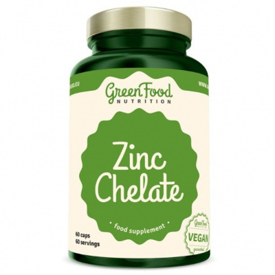 GreenFood Nutrition Zinek Chelát 60 kapslí