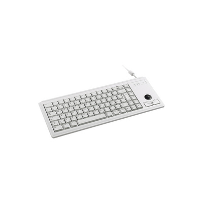 CHERRY Compact-Keyboard G84-4400 PS2 Klávesnice německá, QWERTZ, Windows® šedá integrovaný trackball, tlačítka myši, 19" aplikace
