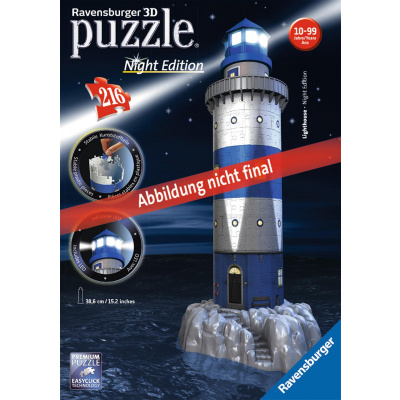 Ravensburger 3D puzzle svítící Maják v příboji Noční edice 216 ks