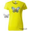 damske-tricko-potisk-motylu-menici-barvu Velikost dámská trička Basic: XL šířka 56, délka 67, Odstín dámské tričko Basic: Citronové