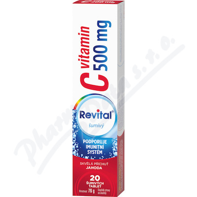 Revital C Vitamin 500 mg Lesní jahoda 20 šumivých tablet