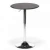 Elegantní výškově nastavitelný barový stůl, bistro stolek vyrobený z ekokůže a chromu. Mercury, 66x60-90cm.
