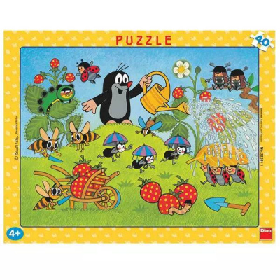 Dino Puzzle deskové Krtek v jahodách 37x29cm 40 dílků