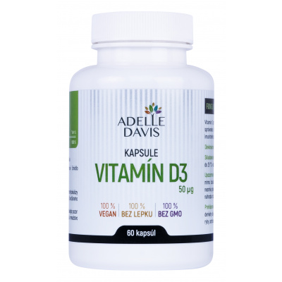 Adelle Davis Adelle Davis - Vitamin D3, 60 kapslí 60 kps