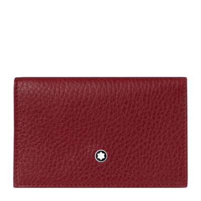 Pouzdro na kreditní karty Montblanc Meisterstück Soft Grain 116974 kožené červená