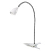 Solight WO33-W, LED stolní lampička, 2.5W, 3000K, clip, bílá barva