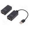 DIGITUS DA-70141 Extender USB; USB 2.0; černá; Kat: 5,5e,6; 50m
