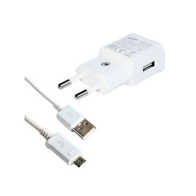 EP-TA50EWE + ECB-DU4AWE Samsung 8W Cestovní nabíječka + microUSB Datový Kabel White (OOB Bulk)