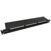 Solarix SX24-5E-STP-BK-N Patch panel, 19", 24× RJ-45 Cat5e, STP, s vyvazovací lištou, černý, 1U 24000040