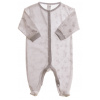 Overal kojenecký na spaní MKcool KO2003 šedý 46 (Overal dlouhý rukáv/nohavice medvídek/proužek šedý)