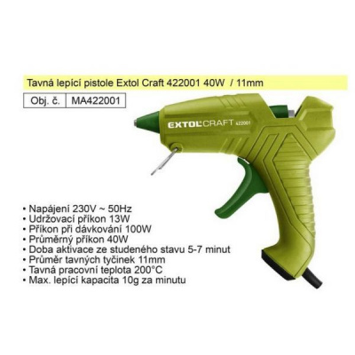 EXTOL CRAFT 422001 tavná pistole 40W