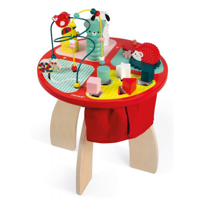 Janod velký dřevěný didaktický stůl Baby Forest