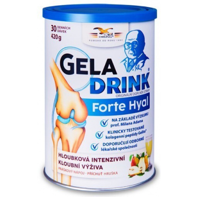 Orling Geladrink Forte Hyal 420 g příchuť hruška