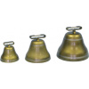 Pastevní kravský zvon, zvonec pro skot ocelový v barvě bronzové průměr 105 mm